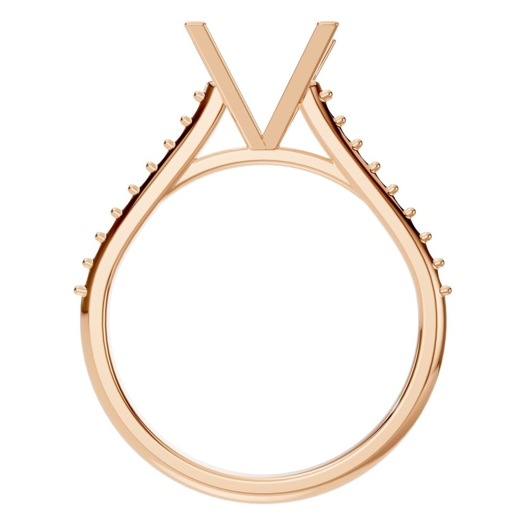 RI-0027 Rose Gold Ring UNSET - Top View