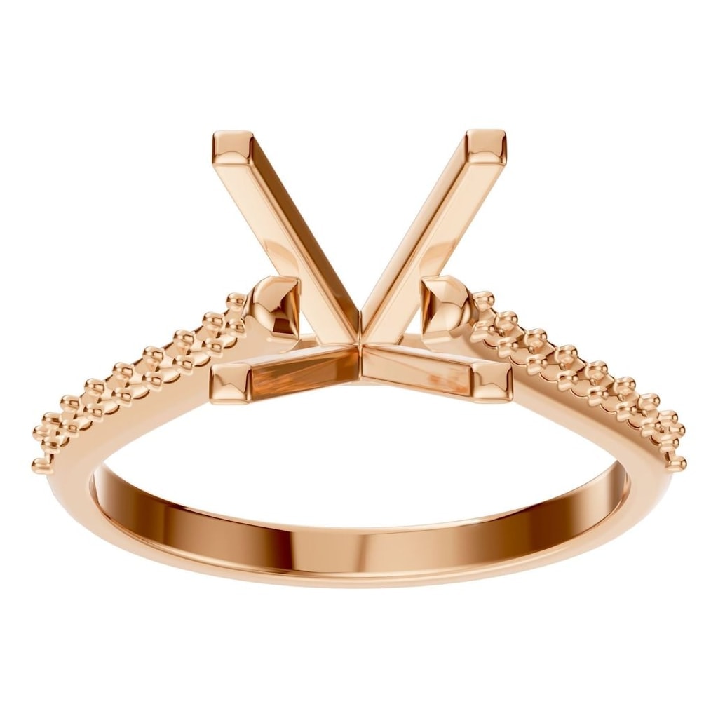 RI-0027 Rose Gold Ring UNSET - Front View