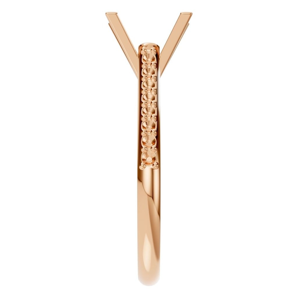 RI-0027 Rose Gold Ring UNSET - Side View