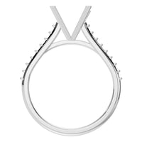 RI-0027 White Gold Ring UNSET - Top View