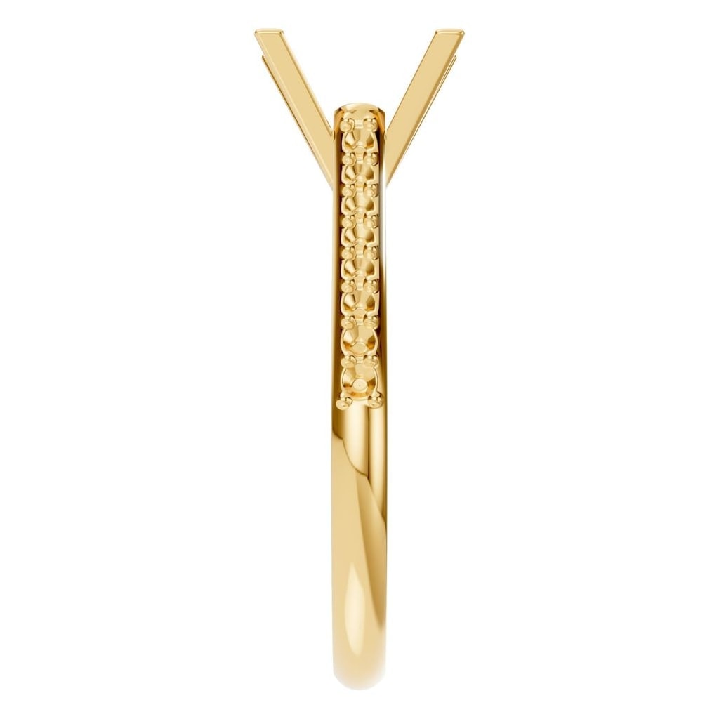 RI-0027 Yellow Gold Ring UNSET - Side View