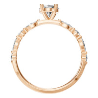RI-0039 Rose Gold Ring SET - Top View