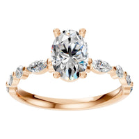 RI-0039 Rose Gold Ring SET - Front View