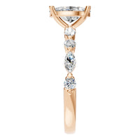 RI-0039 Rose Gold Ring SET - Side View