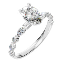 RI-0039 White Gold Ring SET - Main View