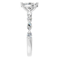 RI-0039 White Gold Ring SET - Side View