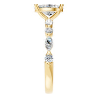 RI-0039 Yellow Gold Ring SET - Side View