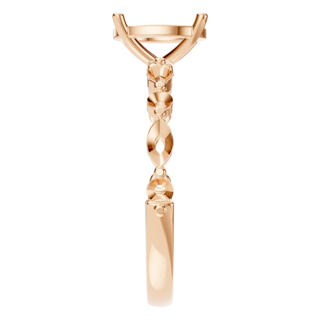 RI-0039 Rose Gold Ring UNSET - Side View