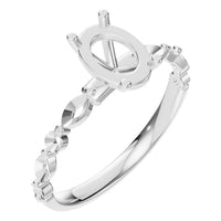 RI-0039 White Gold Ring UNSET - Main View