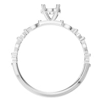 RI-0039 White Gold Ring UNSET - Top View