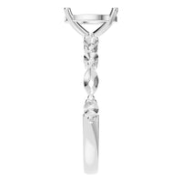 RI-0039 White Gold Ring UNSET - Side View