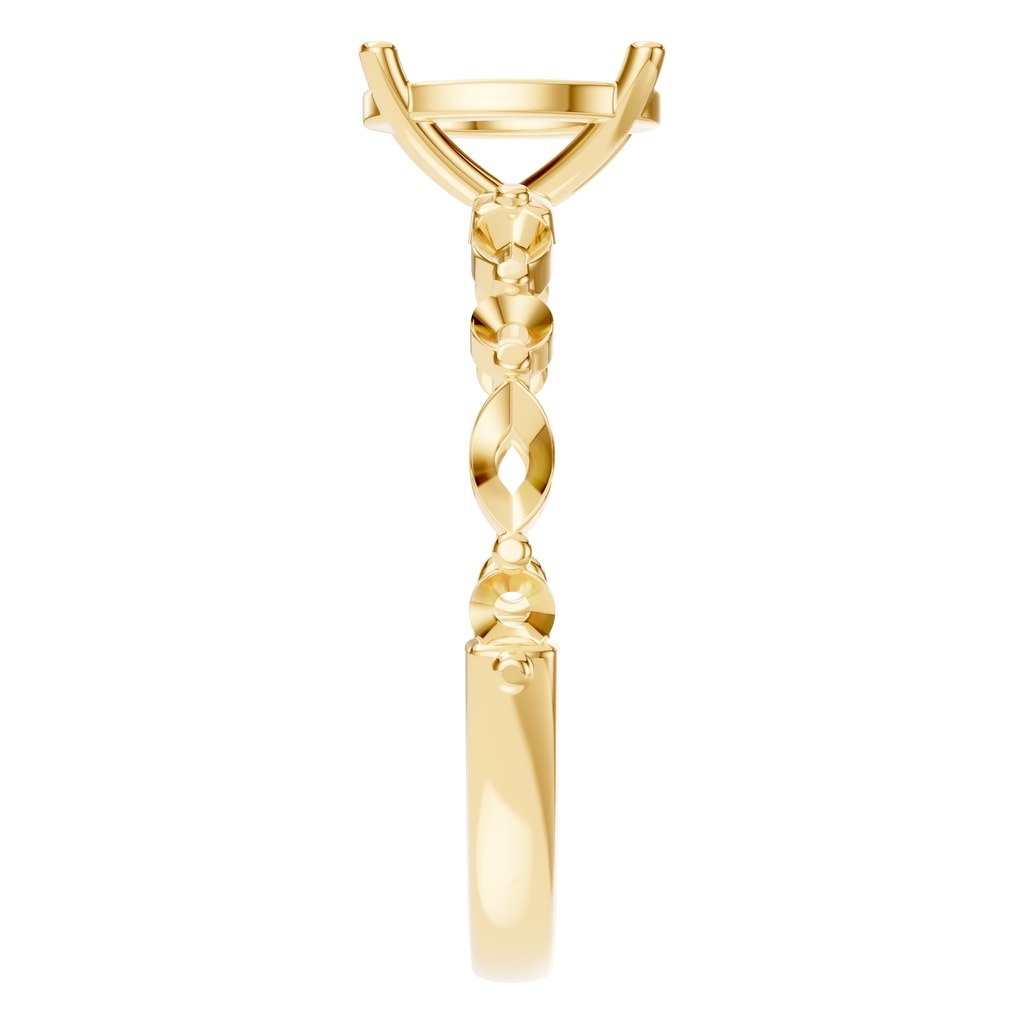 RI-0039 Yellow Gold Ring UNSET - Side View