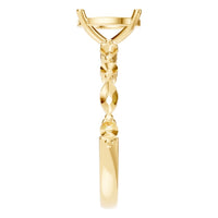 RI-0039 Yellow Gold Ring UNSET - Side View