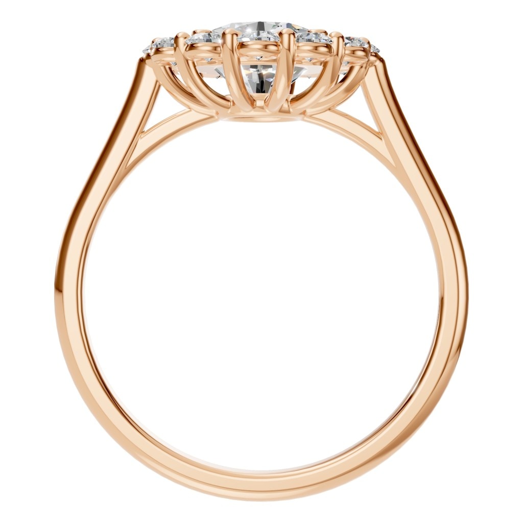 RI-0051 Rose Gold Ring SET - Top View
