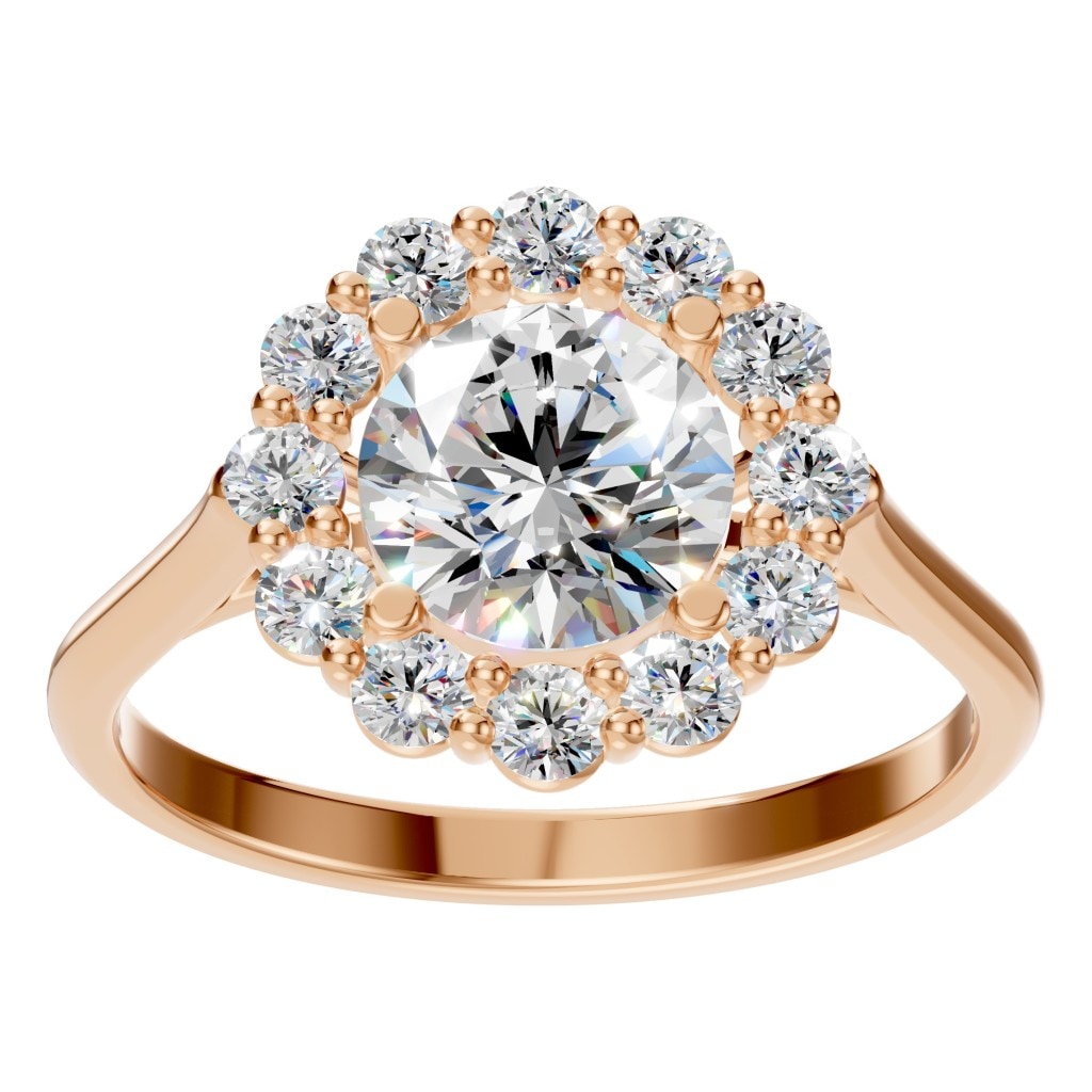 RI-0051 Rose Gold Ring SET - Front View