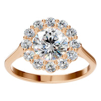 RI-0051 Rose Gold Ring SET - Front View