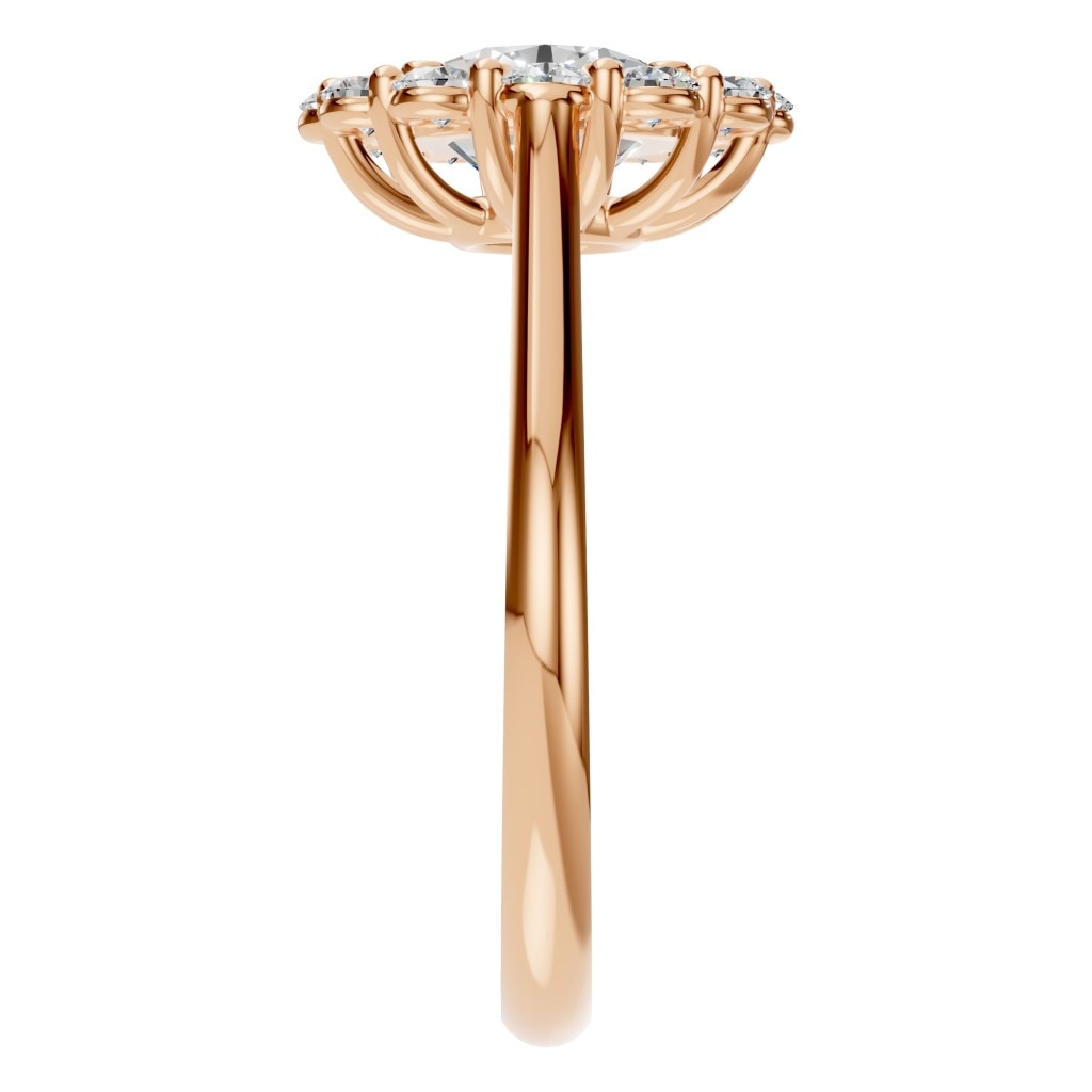RI-0051 Rose Gold Ring SET - Side View