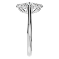 RI-0051 White Gold Ring SET - Side View