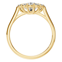 RI-0051 Yellow Gold Ring SET - Top View