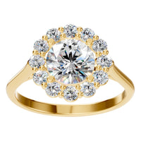 RI-0051 Yellow Gold Ring SET - Front View