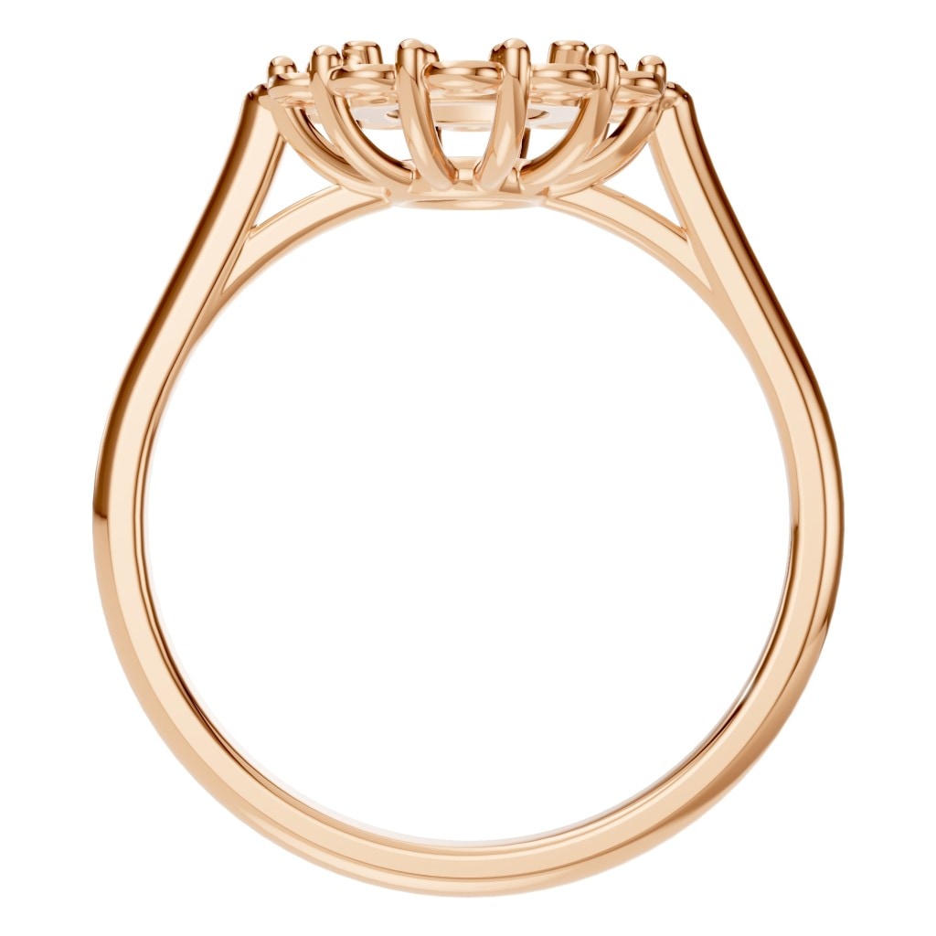RI-0051 Rose Gold Ring UNSET - Top View
