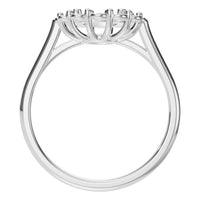 RI-0051 White Gold Ring UNSET - Top View