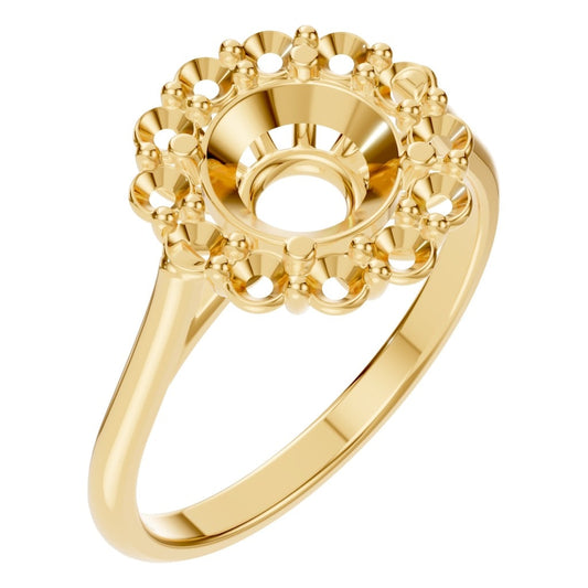 RI-0051 Yellow Gold Ring UNSET - Main View