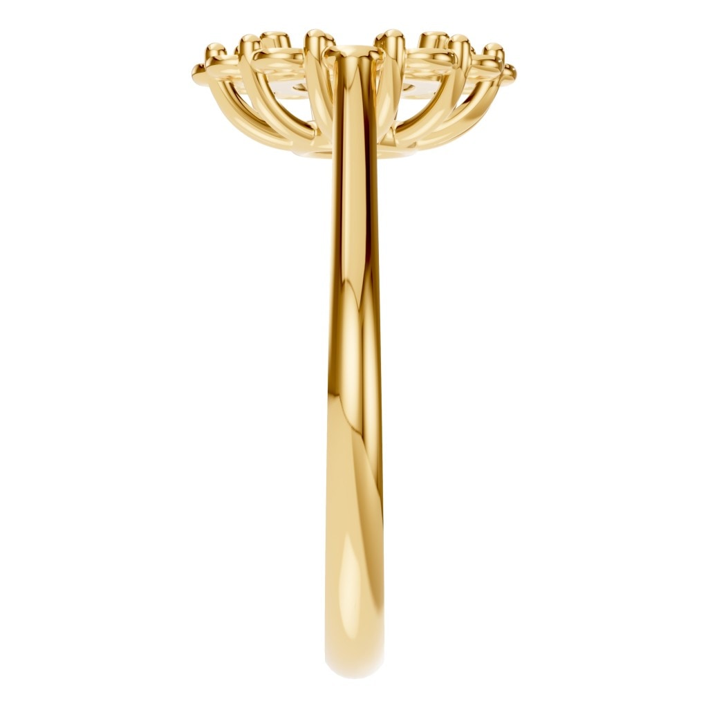 RI-0051 Yellow Gold Ring UNSET - Side View