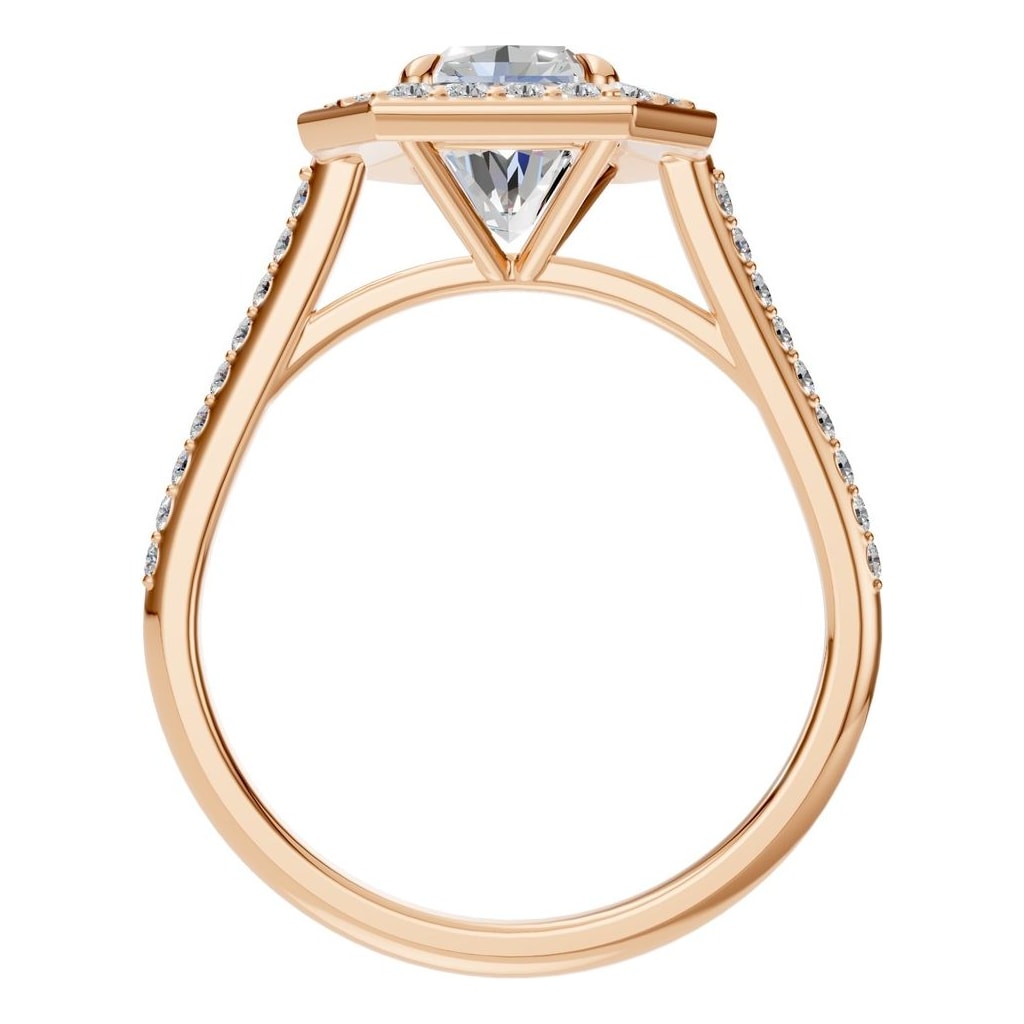 RI-0073 Rose Gold Ring SET - Top View
