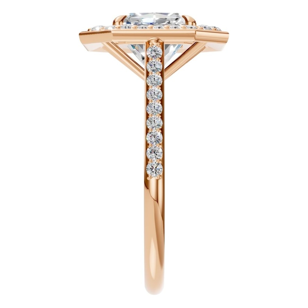 RI-0073 Rose Gold Ring SET - Side View