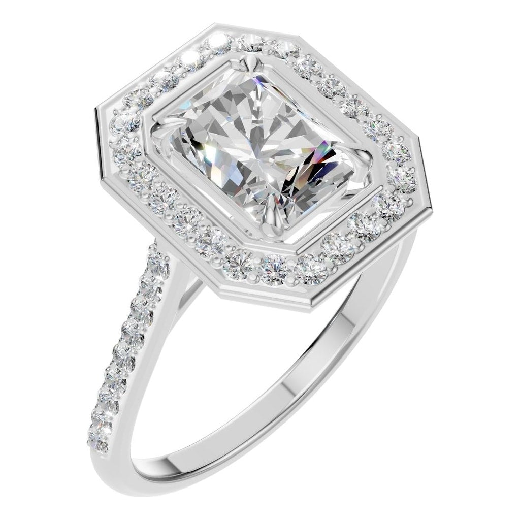 RI-0073 White Gold Ring SET - Main View