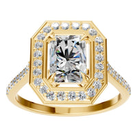 RI-0073 Yellow Gold Ring SET - Front View