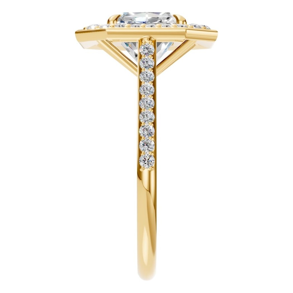 RI-0073 Yellow Gold Ring SET - Side View