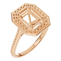RI-0073 Rose Gold Ring UNSET - Main View