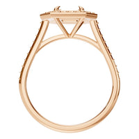 RI-0073 Rose Gold Ring UNSET - Top View