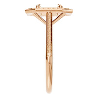 RI-0073 Rose Gold Ring UNSET - Side View