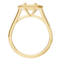 RI-0073 Yellow Gold Ring UNSET - Top View