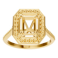 RI-0073 Yellow Gold Ring UNSET - Front View