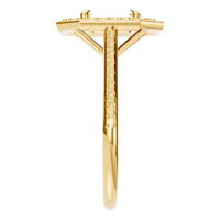 RI-0073 Yellow Gold Ring UNSET - Side View
