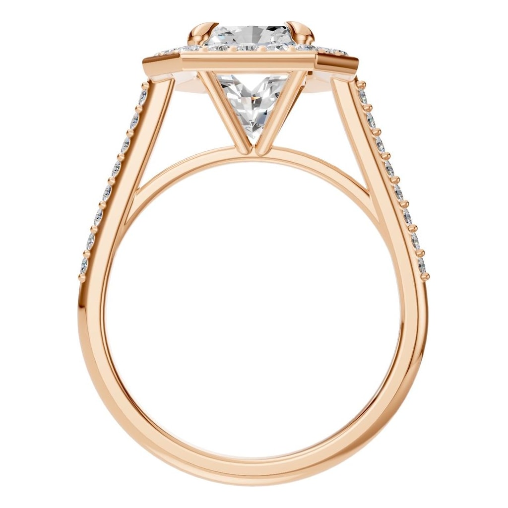 RI-0073 Rose Gold Ring SET - Top View