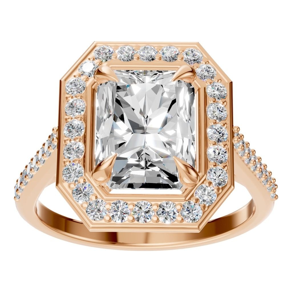 RI-0073 Rose Gold Ring SET - Front View