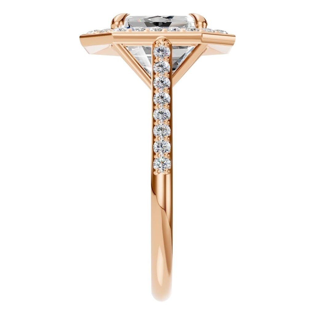 RI-0073 Rose Gold Ring SET - Side View