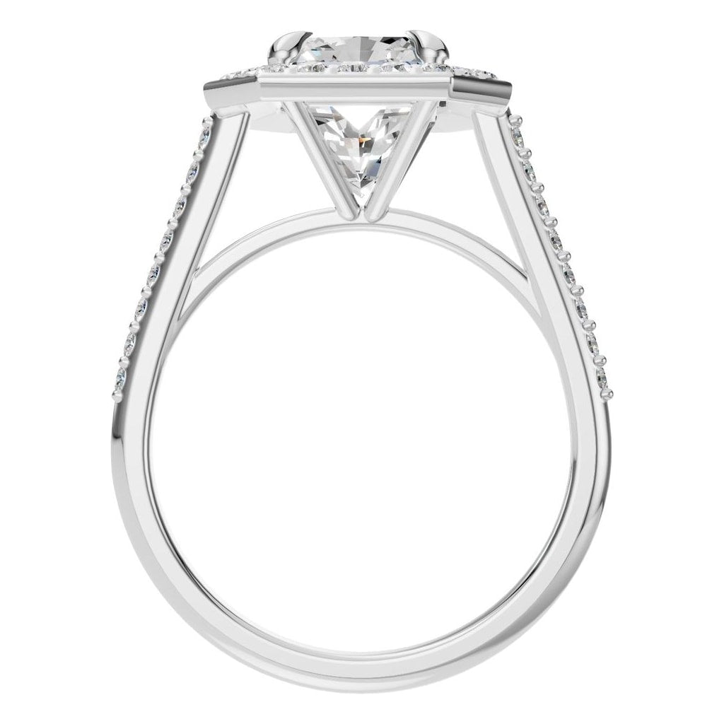 RI-0073 White Gold Ring SET - Top View