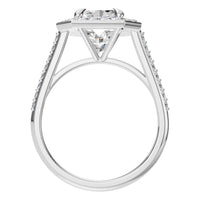 RI-0073 White Gold Ring SET - Top View
