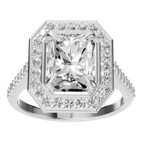 RI-0073 White Gold Ring SET - Front View