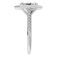 RI-0073 White Gold Ring SET - Side View