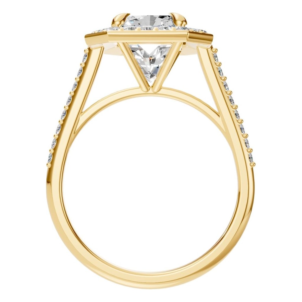RI-0073 Yellow Gold Ring SET - Top View