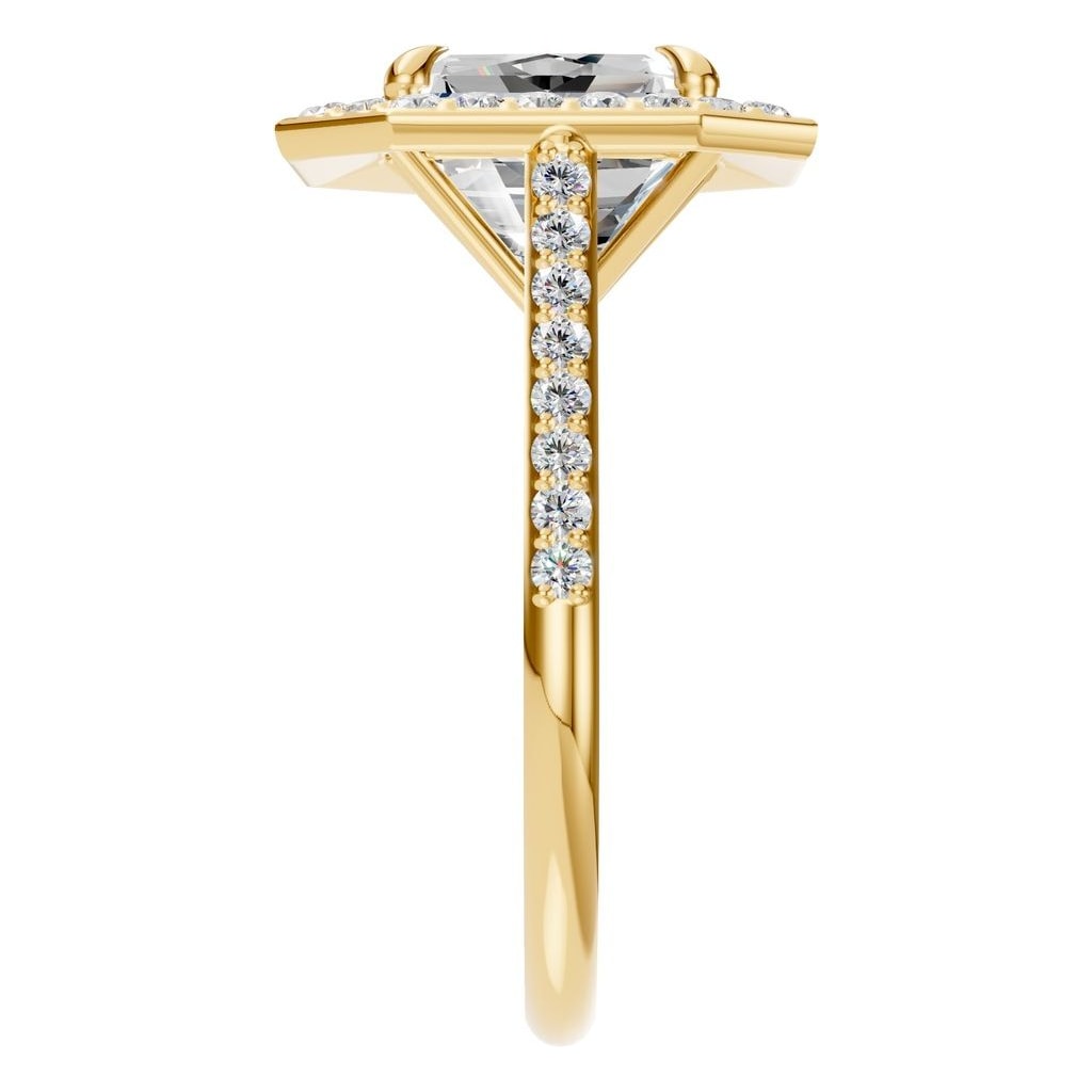 RI-0073 Yellow Gold Ring SET - Side View