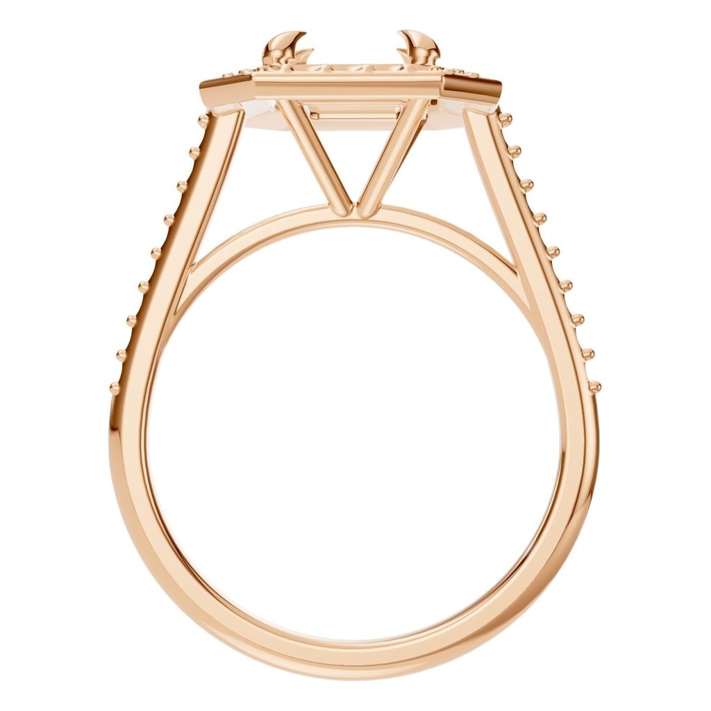 RI-0073 Rose Gold Ring UNSET - Top View