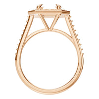 RI-0073 Rose Gold Ring UNSET - Top View